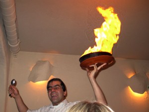 Flambierte Gambas