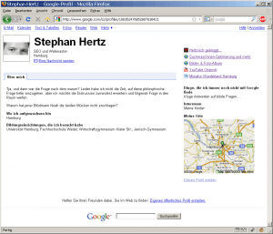 Öffentliches Google-Profil von Stephan Hertz